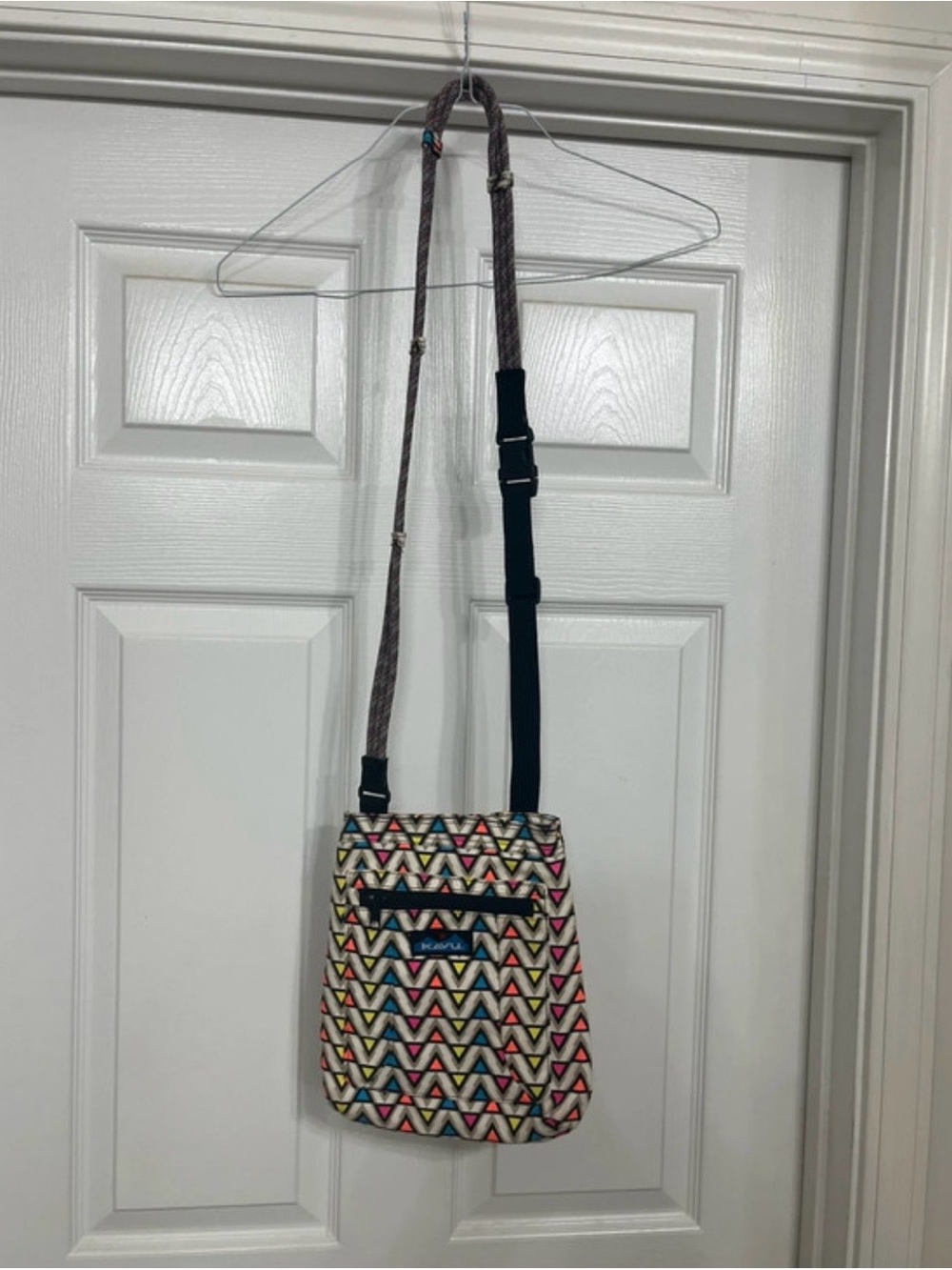 Kavu Chevron Pattern Multicolor Crossbody Bag